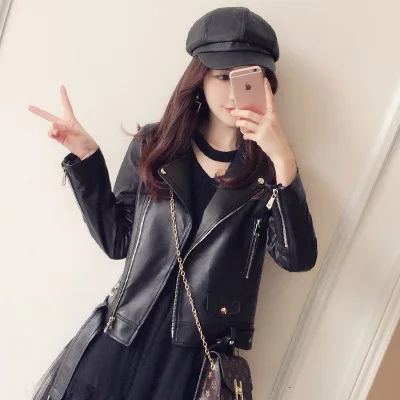 

2021 Women Spring Genuine Real Sheep Leather Jacket R2