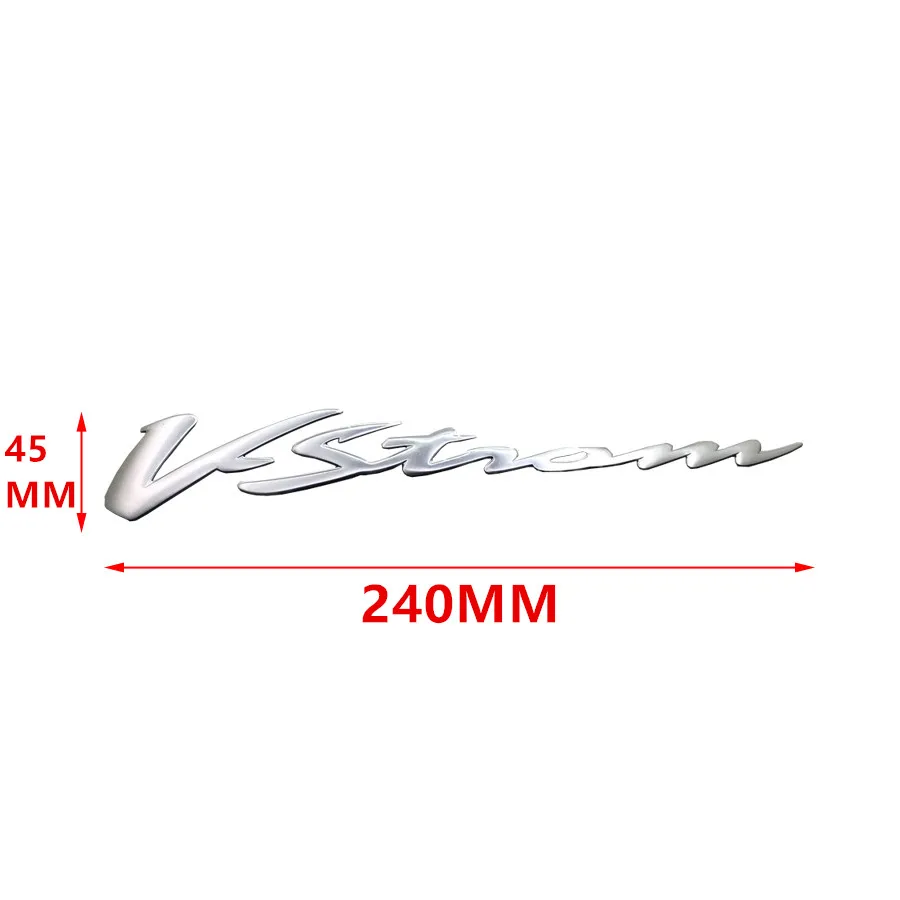 1 Pair 3D Chrome Motorcycle Emblem Badge Decals Scooter Motorbike Reflective Stickers For Suzuki Vstrom 250 DL 650 1000 XT