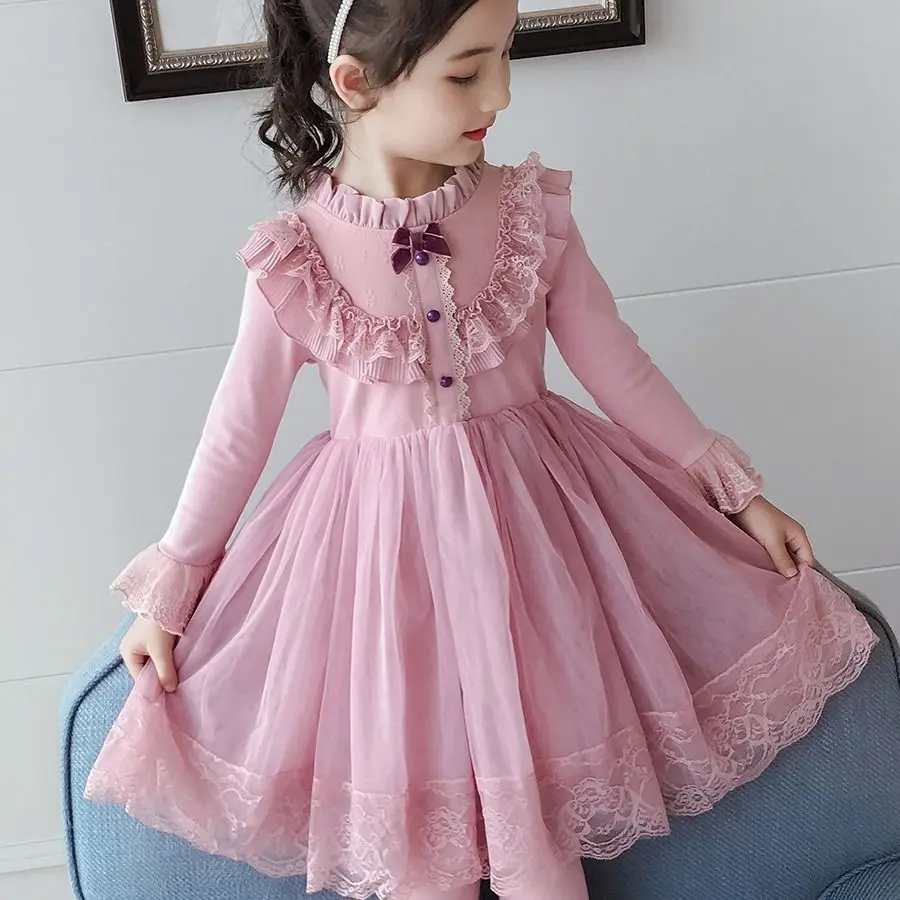 

Children Casual Clothing Teenage Girls Costume Ruffles Child Party Dresses Princess Kids Birthday Dress School Wear For Girl