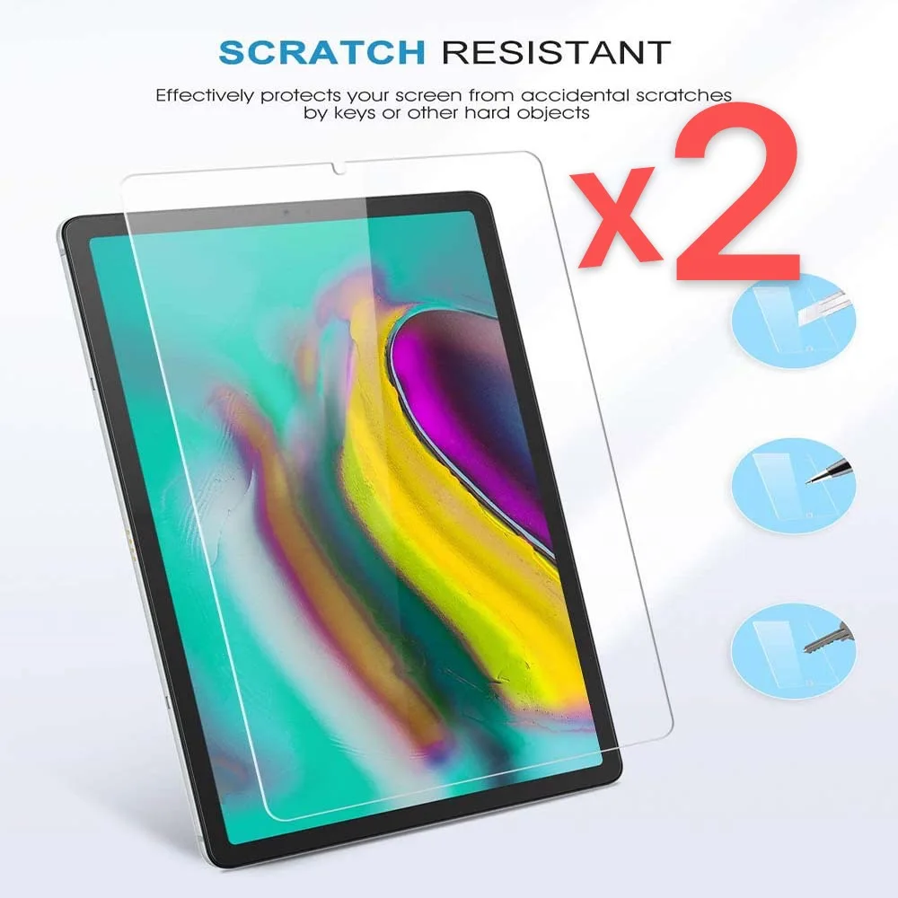 

2Pcs Tablet Tempered Glass Screen Protector Cover for Samsung Galaxy Tab S6 Lite P610/P615 10.4 inch Explosion-Proof Screen