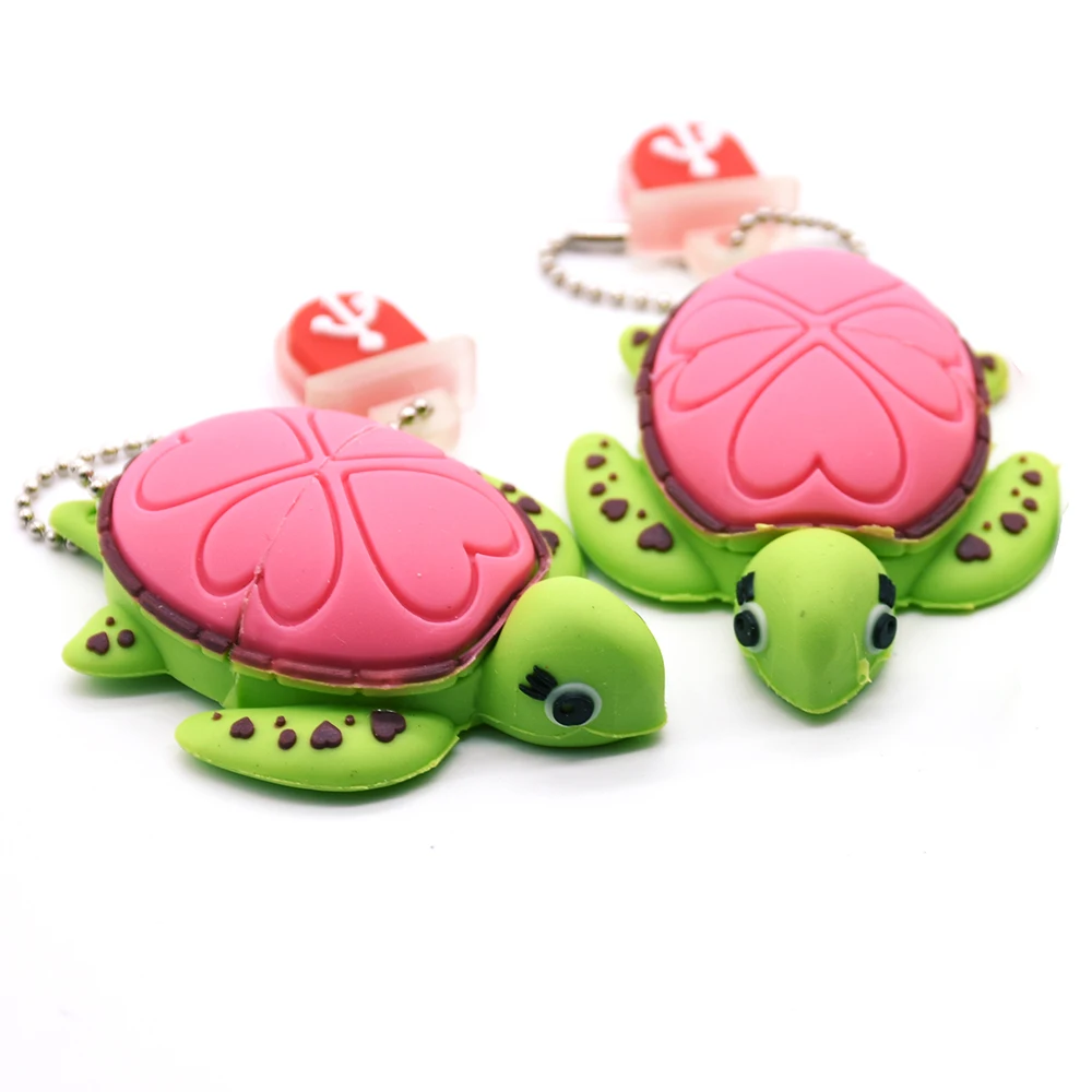 Animal Turtle USB 플래시 드라이브 4GB 8GB 16GB 32GB 64GB 만화 거북이 메모리 스틱 펜 드라이브, 귀여운 Usb 스틱 Usb 메모리