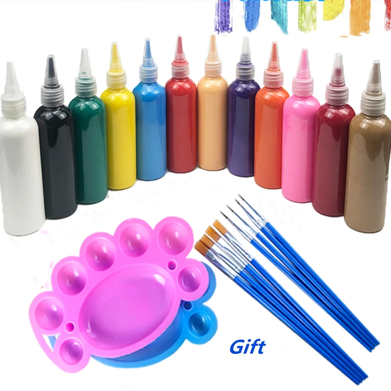 

12 color professional acrylic oil paint set diy painted paint plaster children's hand-painted art supplies watercolor paint