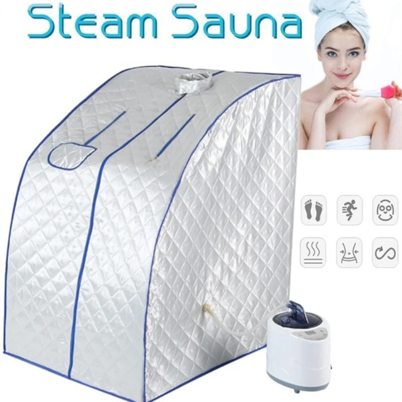 Portable Steam Sauna Room STEAM BATH Steamer Pot Slimming Therapy Household Sauna Box Ease Steam Sauna Cabin Home Sauna SPA