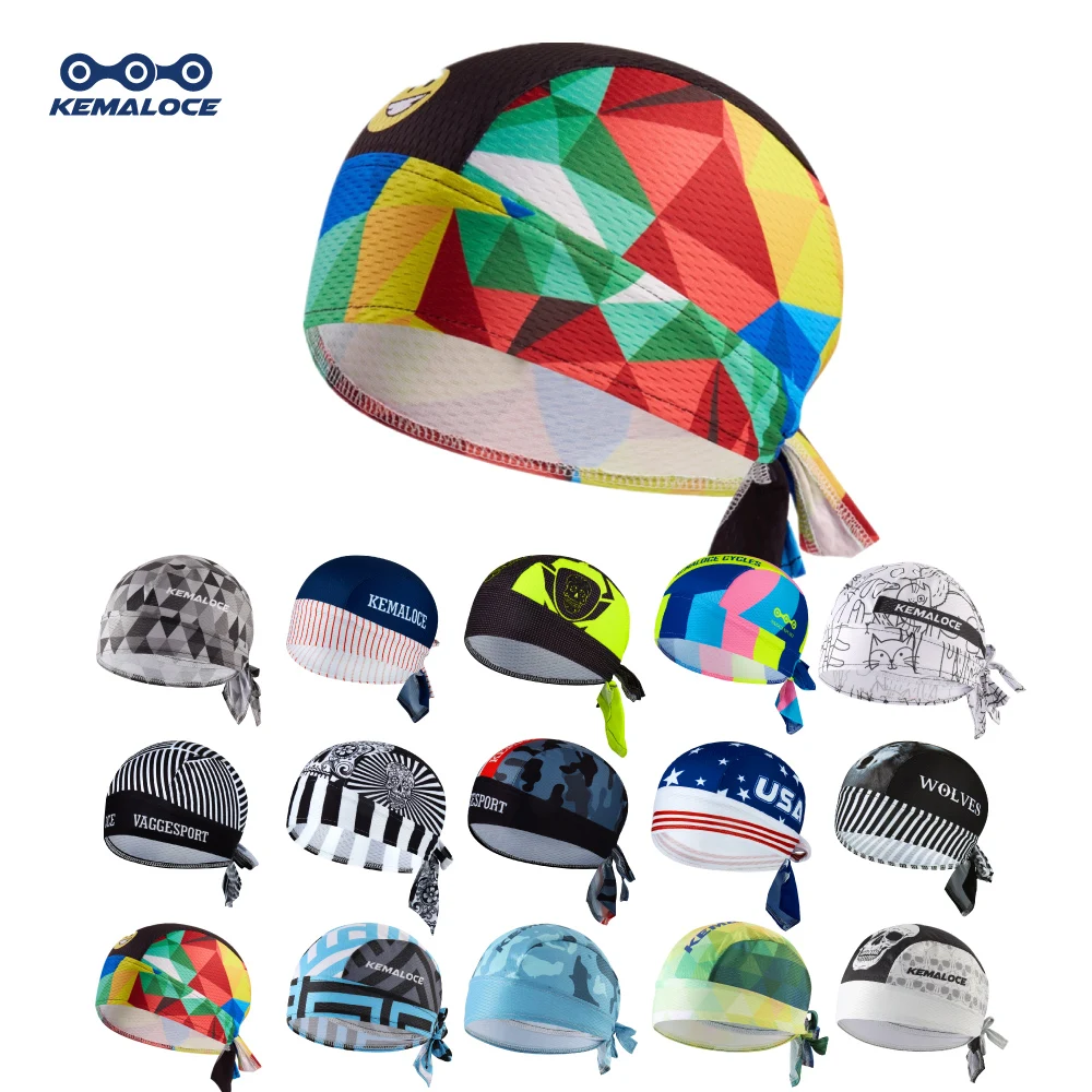 KAMALOCE Anti-UV New Design Colorful Biker Headscarf Coolmax Mesh Breathable Cycling Head Bandana Men Ciclista Bicycle Scarf