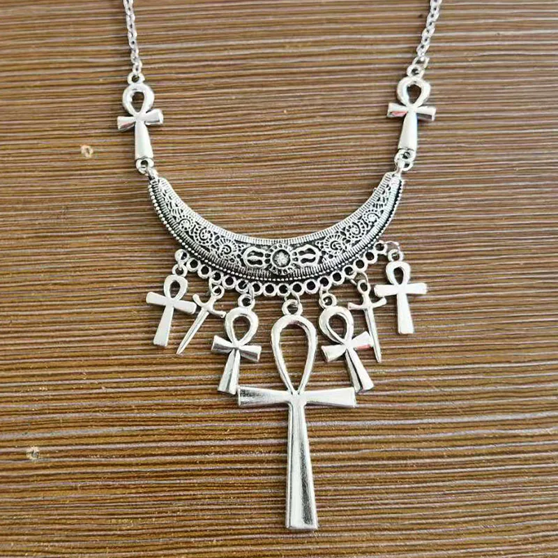 Statement pentacle Gothic rosary necklace