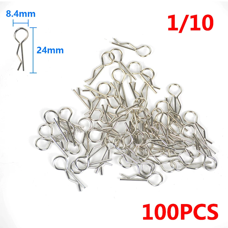 100PCS 50PCS RC Car Parts 1/10 1/8 Cars Shell Body Clips Pins Housing Latch R Buckles Fixed For 1:10 Crawler Monster Buggy Drift