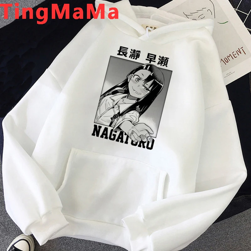 Hot Japanese Anime Nagatoro Hoodies Men Kawaii Harajuku Cartoon Graphic Streetwear Unisex Hip Hop Tops Manga Sweatshirts Male