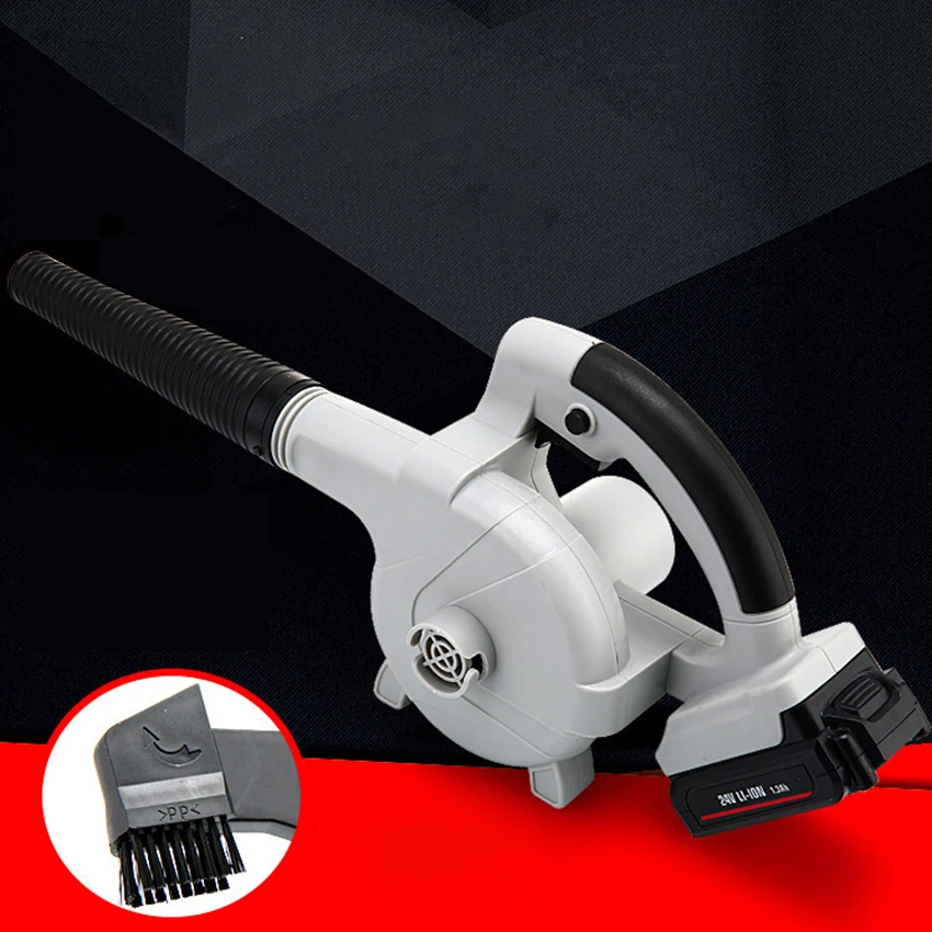 24V Cordless Electric Blower Vacuum Clean Air Blower for Dust Computer cleaner Blowing and Sucking Hand Operate Power Tool 24W