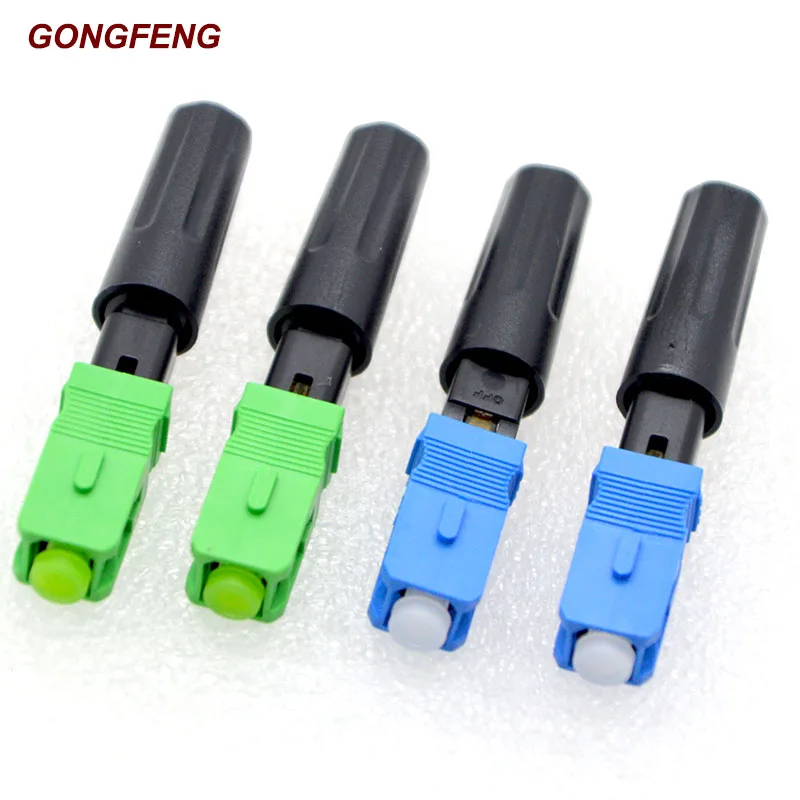 100PCS New Optic Fiber Fast Connector SC/UPC/APC Single Mode FTTH Embedded Quick Connector Special Wholesale Free Shipping