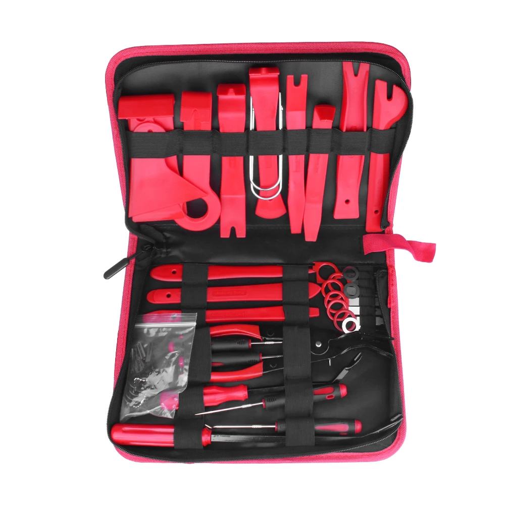 Herramientas de reparación de Audio de coche, Kit de extracción de embellecedor de puerta de Panel de coche, alicates de Clip automático, juego de herramientas de extracción de sujetadores