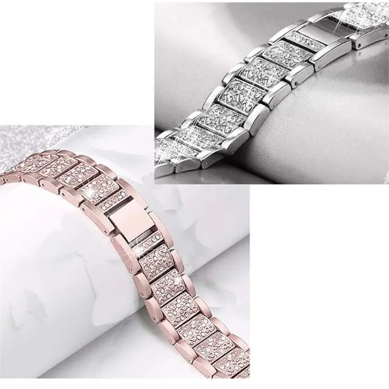 Diamond Case+strap For apple watch band 45mm 41mm 44mm 40mm 42mm 38mm Stainless Steel bracelet correa cover iwatch 5 4 3 SE 6 7