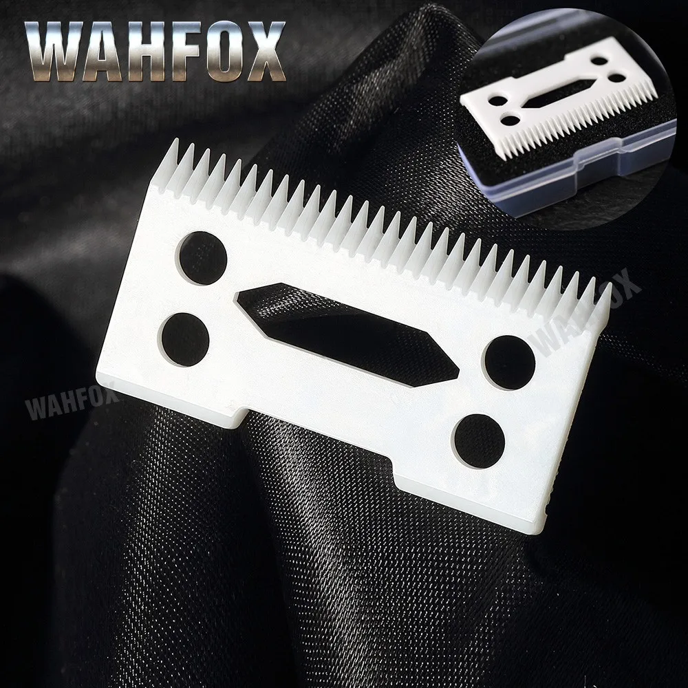 100 шт./50 комплектов, передвижное керамическое лезвие WAHFOX с двумя отверстиями, керамическое лезвие с коробкой для беспроводной машинки для ст...