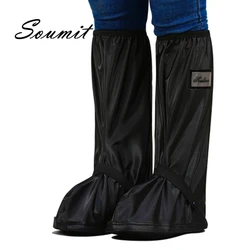 Soumit-Couvre-chaussures de pluie imperméables pour hommes et femmes, couvre-chaussures réutilisables, protection de bottes, moto, cyclisme, vélo