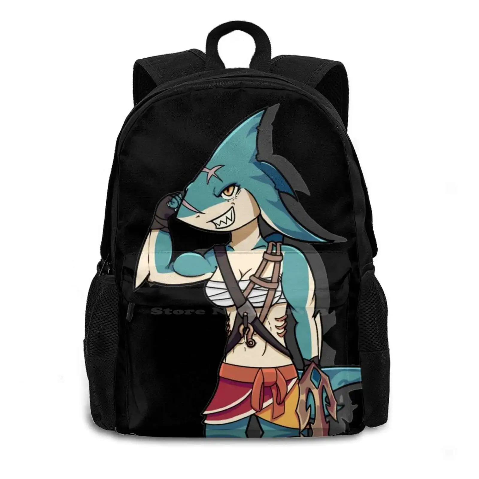 Brawlhalla Fan Art Teen College Student Backpack Pattern Design Bags Brawlhalla Combo Warrior Death Weapons Ps Fighting Game