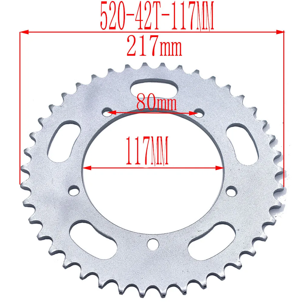 520 Chains 43T/45T/47T/49T Motorcycle Chain Sprockets Rear Back Sprocket For ATV Quad Pit Dirt Bike Motorcycle Motor Moped