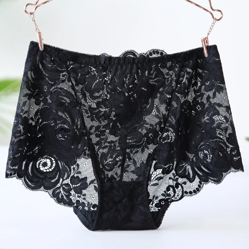 2025 New Sexy Lace Plus Size Panties Women Underwear Large Size Thin Transparent Briefs Women\'s Panties Shorts Big Pantie Female