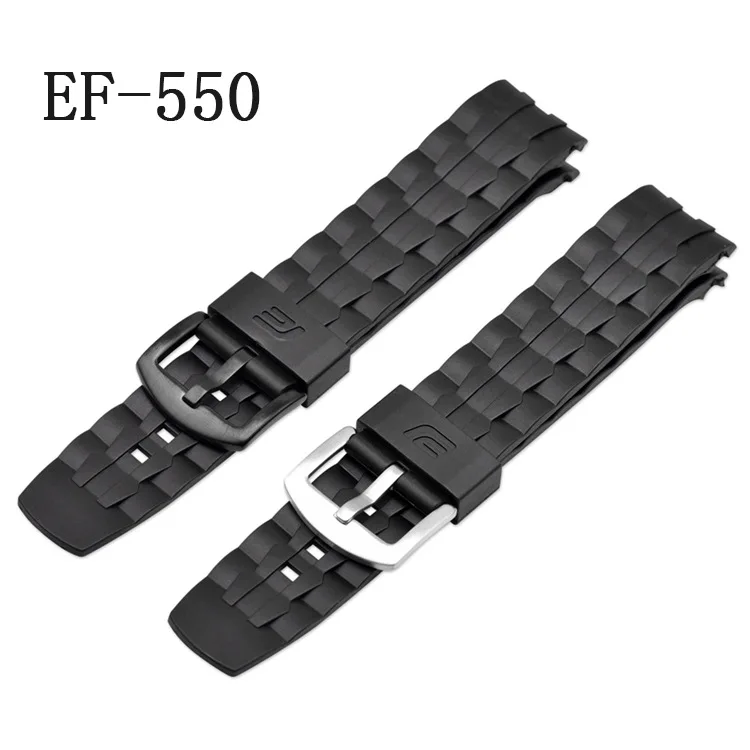 Watch Band Suit for Casio Edifice Series Watch Strap EF-550 / EF523 Rubber Resin Strap Watch