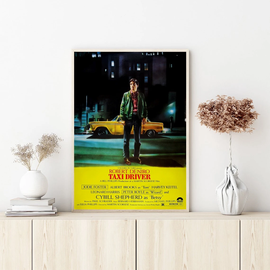 Taxi Driver Movie Poster Print Art Wall Canvas Painting Bedroom Living Room Home Decoration (No Frame)