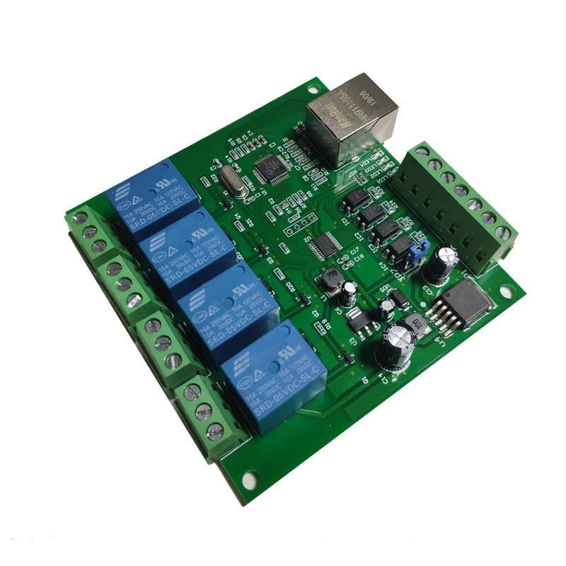 LAN Ethernet RJ45 TCP/IP WEB Remote Control Board with 4 Channels Relay UDP W5500 Networking Controller