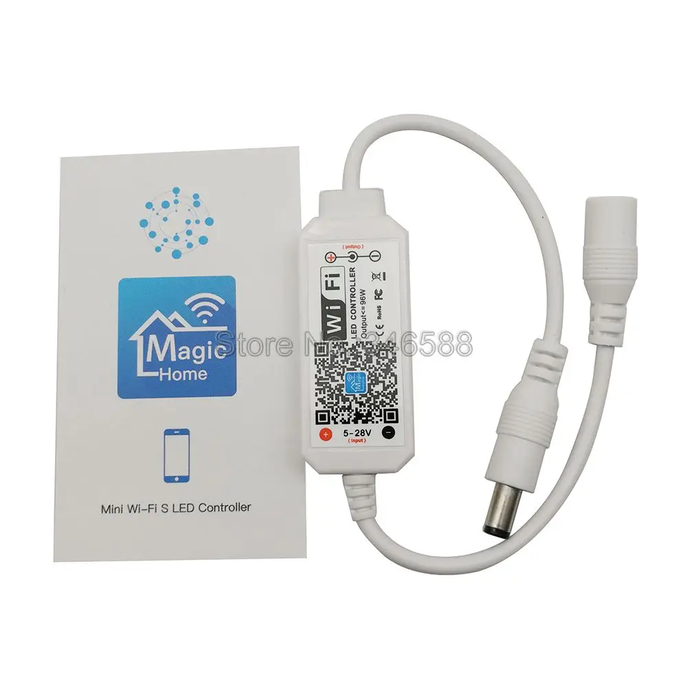 Magic Home DC 12V 24V Wireless Mini WiFi Dimmable Controller Single Color LED Controllers for 2835 5050 5730 LED Strip Light