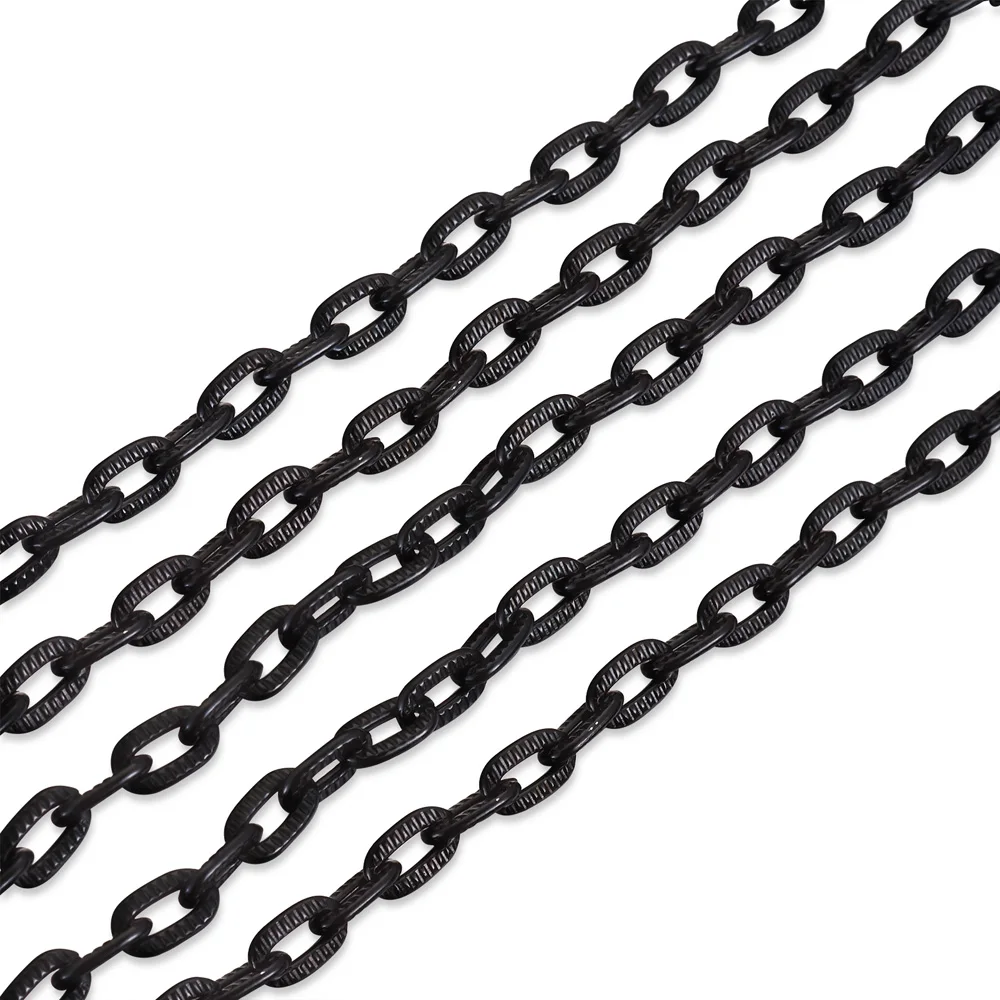 5m Aluminum Cable Chains Unwelded Black Chain Bulk Metal Oval Link Chain for Jewelry Making DIY Handmade Men Necklace 8x5x1.4mm