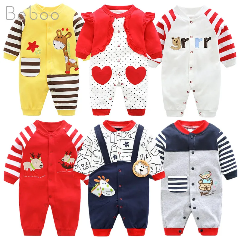 Newborn Unisex Jumpsuits Gentleman Autumn Long Sleeves Rompers Cotton Baby Clothes For Boys Girls Outfits Infantil Costume Wear