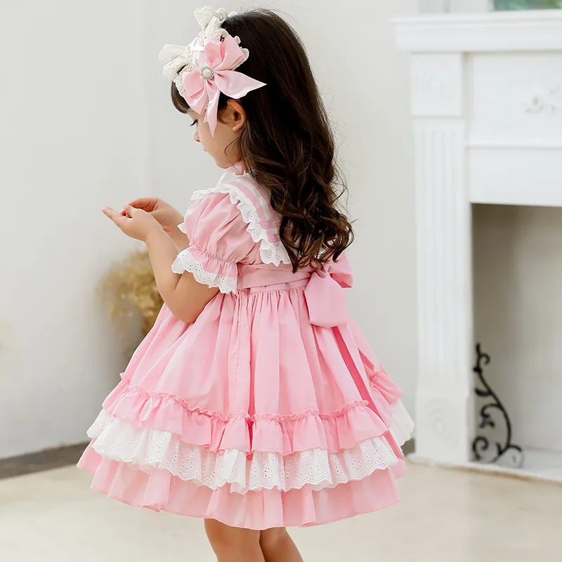 Baby Girls Spanish Clothes Children Lolita Princess Ball Gown For Girl Birthday Baptism Party Dresses Infant Vintage Vestidos