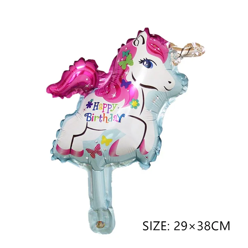 Fairy Tale Tree Unicorn Flying Horse Aluminum Foil Balloon Happy Birthday Decoration Children Inflatable Toy Shop