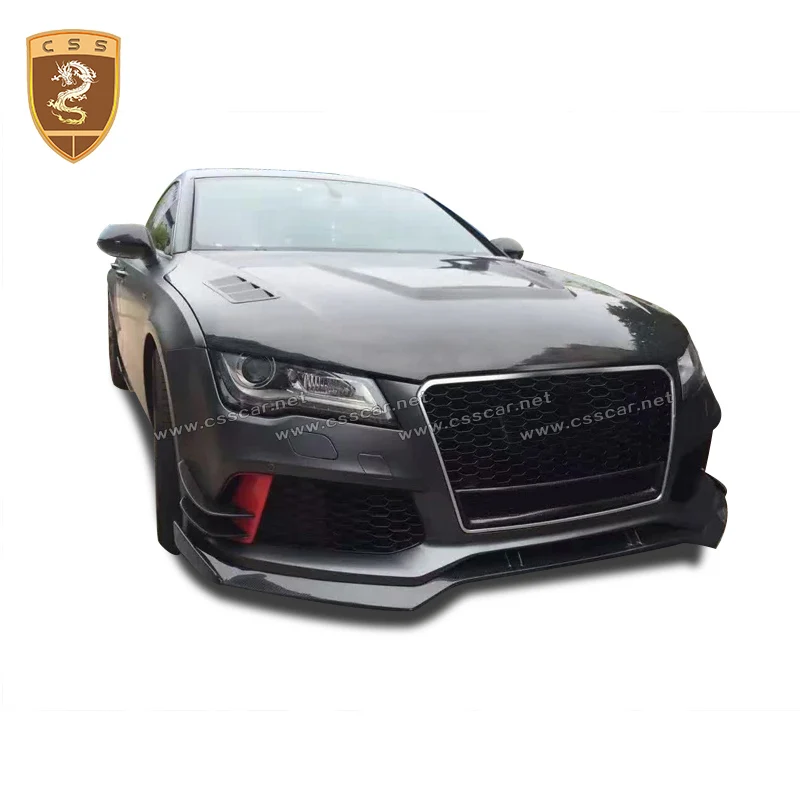 

Wholesale Auto Part High Quality Real Carbon Fiber Front Lip Side Skirts Body Kits For Audi-Rs6 Rs7 Car Accessories Dropshipping