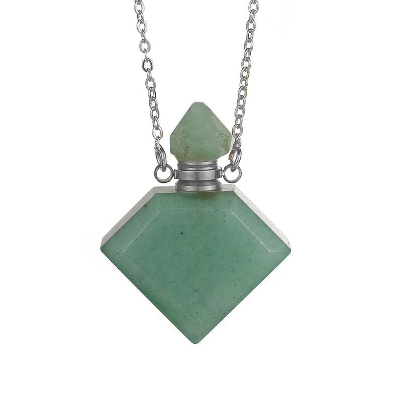 

SHINYGEM Quartz Crystal Glass Pendant Hot Selling Gift Feminine Simple Jewelry Making Perfume Bottle Necklace Gold Plated Chain