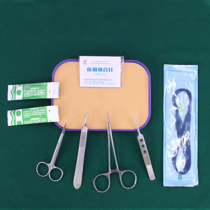 Double eyelid surgical instrument kit, beauty plastic surgery, embedding, double eyelid practice tool designer, scissors, needle