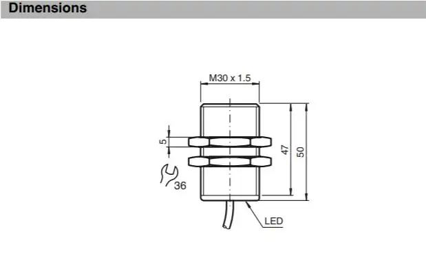 M30 inductive proximity sensor 085971 NBB15-30GM50-E0 15mm | NPN