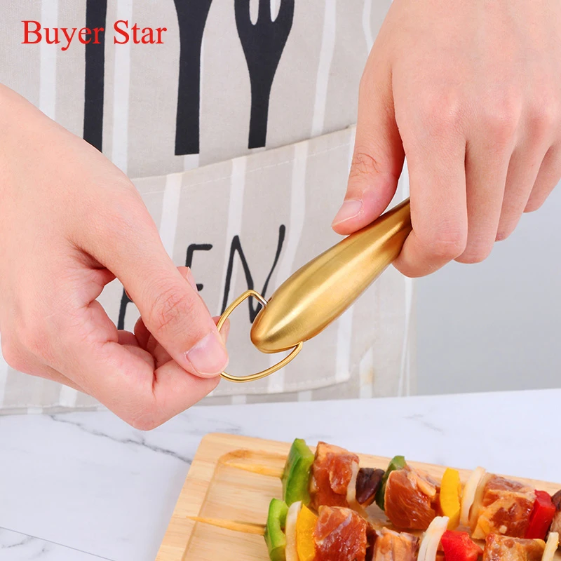 Gold Oil Brushes Stainless Steel Barbecue Silicone brush Pastry Brushes BBQ Cake Pastry Cooking ware Kitchen Gadgets