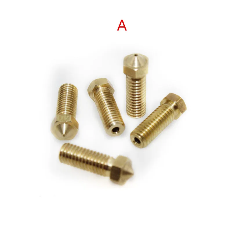 

LINK CNC 3d printer nozzle all-metal V6 M6 screw brass 0.4mm 0.6mm 0.8mm 1.0mm 1.2mm for 1.75mm 3mm consumables