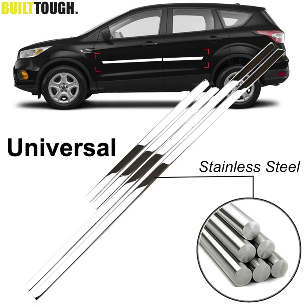 

35" 17" Universal Chrome Door Side Line Body Molding Cover Trim For Toyota Hilux Honda C-RV VW Polo Toyota Camry Hyundai Elantra