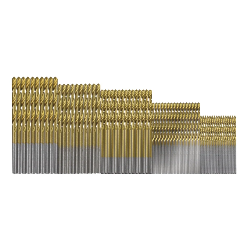 Twist Drill Bits 50/99pcs Tool Set Cobalt Twist Drill Bits HSS Tool Set Titanium Coated Wood Drilling Bits Set Straight Shank
