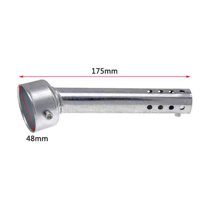 Riloer 1X 45mm Silenziatore di Scarico Moto Universale Deflettore DB Killer Silenziatore Corto,Argento