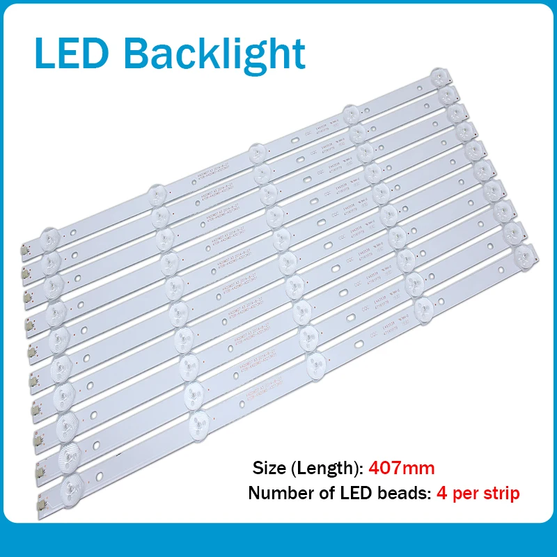 

407mm LED Backlight Lamps Strips for Sa msu ng His ense 42" TCL 42D59EDS 4708-K420WD-A3213K01 K420WD7