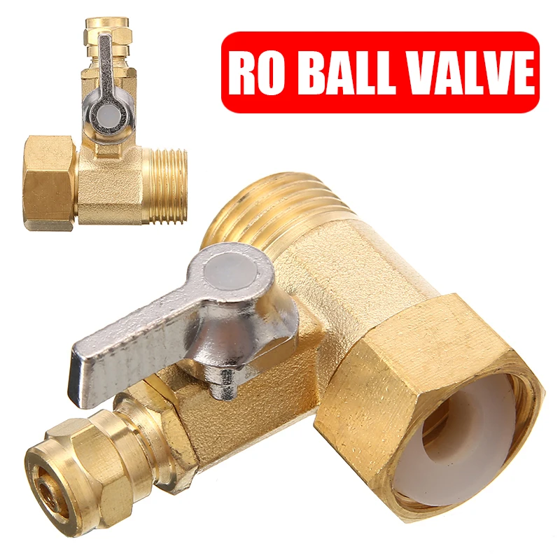 1/2 Inch Female Male Brass Water Adapter Valve Connector Twist To 1/4 Inch Water Tube Filter Ball Valve Parts