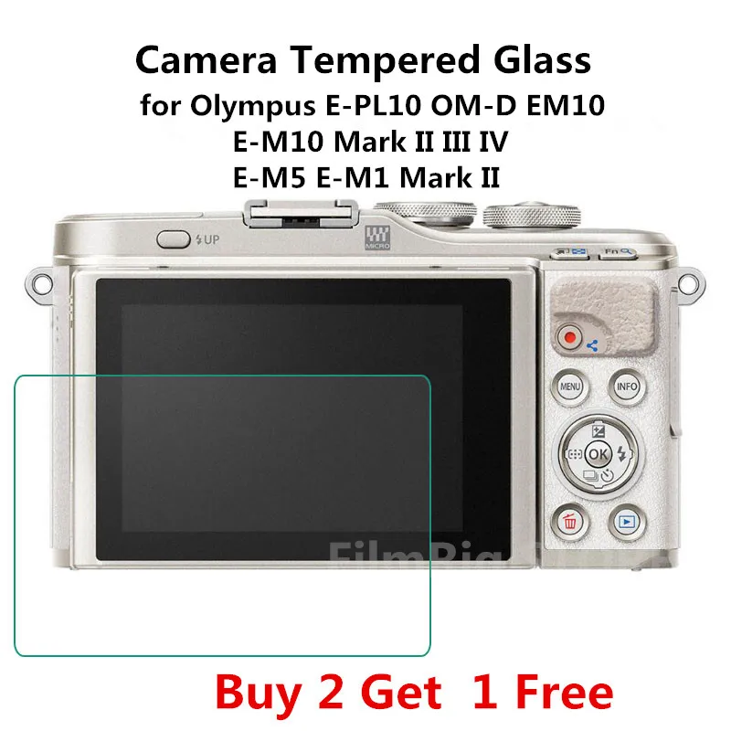 

Camera Screen Tempered Glass Protector Film fr Olympus E-PL10 EPL10 OMD OM-D EM10 E-M10 Mark II III IV EM1 EM5 E-M5 E-M1 Mark II