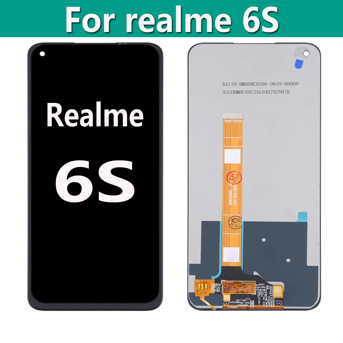 

ЖК-дисплей с сенсорным дигитайзером и рамкой в сборе для Realme 6S RMX2002