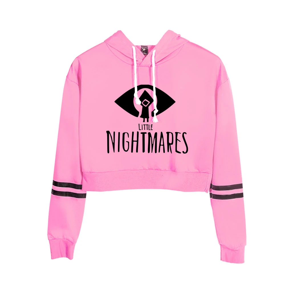 Little Nightmares Hoodie Long Sleeve Navel Cropped Hoodies Women's Pullover Casual Streetwear Girls Clothes