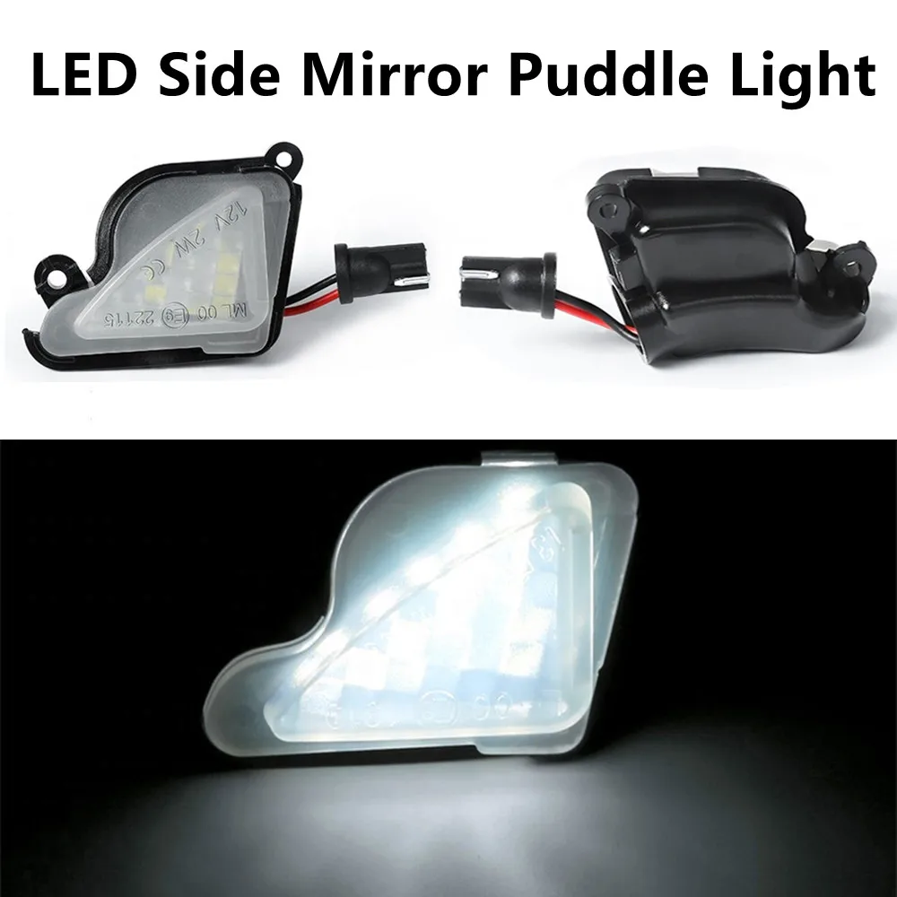 

White LED Under Side Mirror Puddle Lights Lamp Error Free For Skoda Superb 3 2 B6 B8 2008-2021 Octavia 3 2 5E 1Z 2004-2020