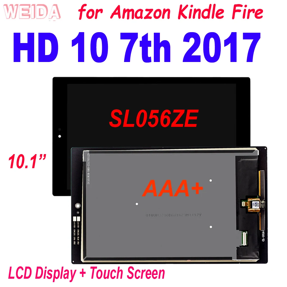 

AAA+ 10.1’’ LCD for Amazon Kindle Fire HD 10 7th Gen SL056ZE 2017 LCD Display Touch Screen Digitizer Assembly for HD 10 2017 LCD