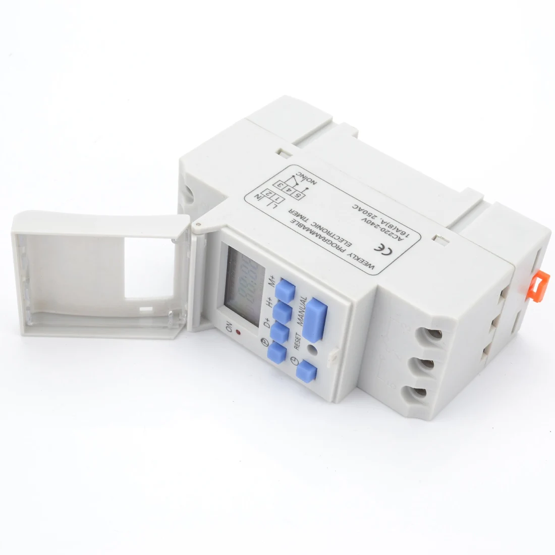 Electronic Weekly 7 Days Programmable Digital Industrial Time Switch Relay Timer Control AC 220V 16A Din Rail Mount