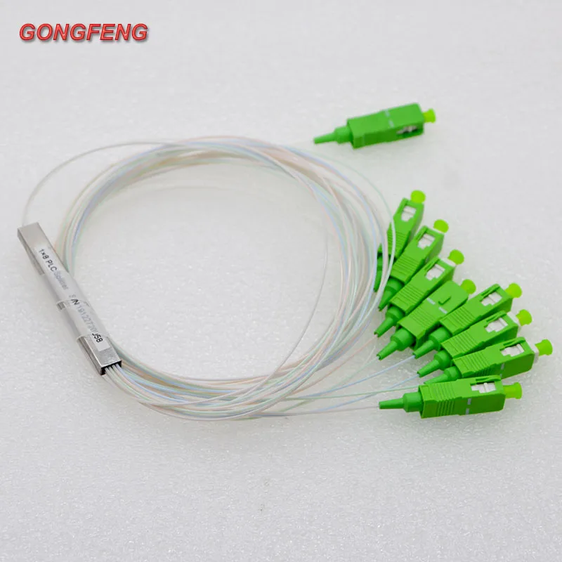10pcs New Hot Sall PLC Fiber Optical Mini-Module Splitter SC/APC1:8 Differential Optical Fiber Splitte Free Shipping  Wholesale