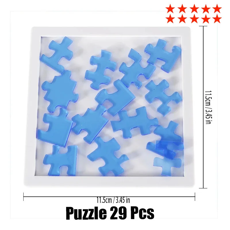 Jigsaw Puzzle 29 Blank Plastic Hard Complex las logic IQ Mind Brain Teaser Shapes games Puzzle Toy For Adults Kids children