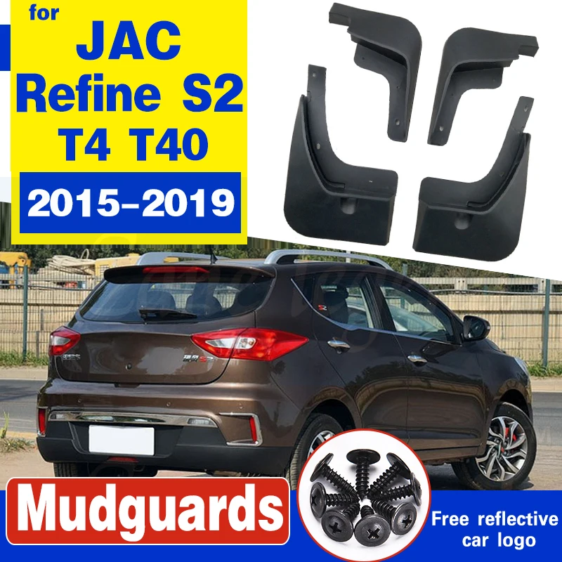 Front Rear Car Mudflap for JAC Refine S2 2015~2019 T4 T40 Fender Mud Guard Flap Splash Flaps Mudguard Accessories 2016 2017 2018