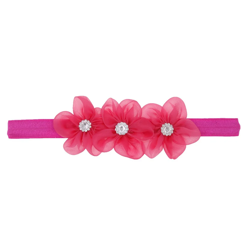 Baby Headband Flower Girls with Rhinestone Hair Bands Girls Kids Headbands Newborn headwear baby Hair Accessories