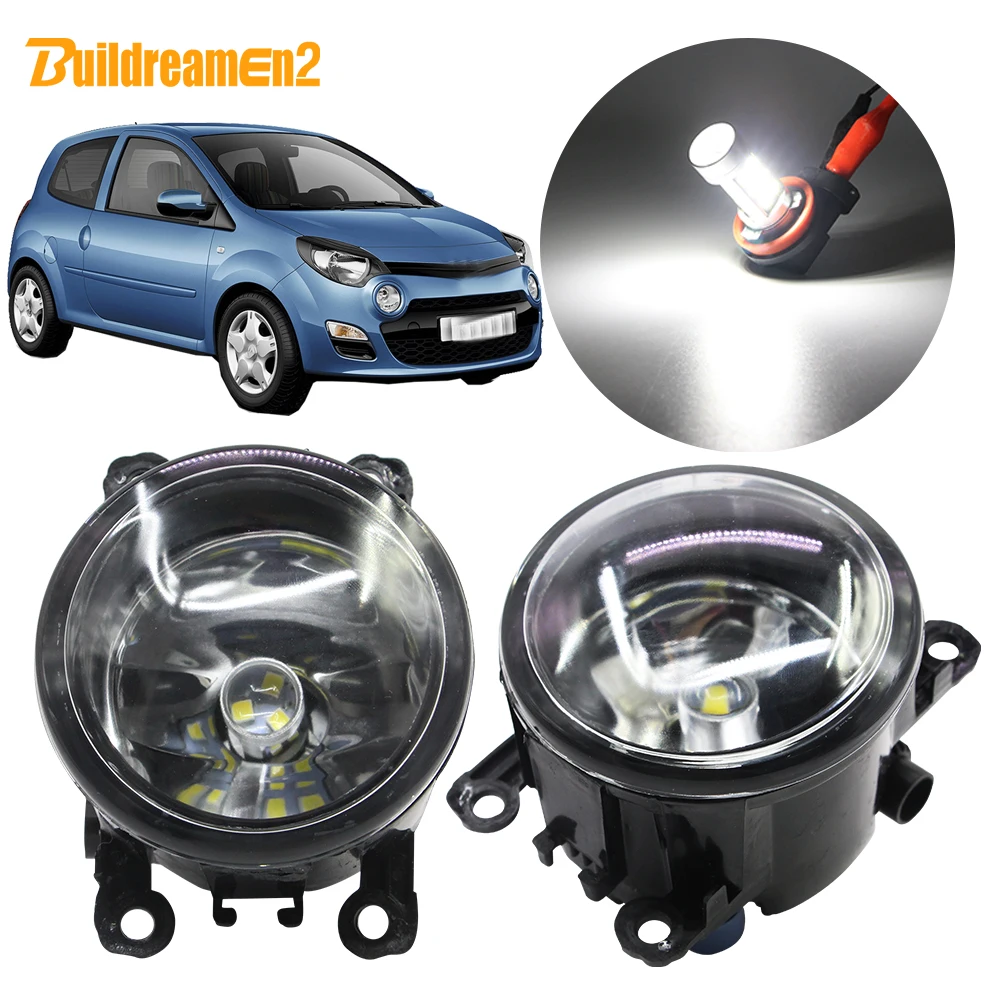 

Buildreamen2 For Renault Twingo II Hatchback CN0 2007-2015 Car Styling H11 Fog Light Lampshade + Lamp Daytime Running Light 12V